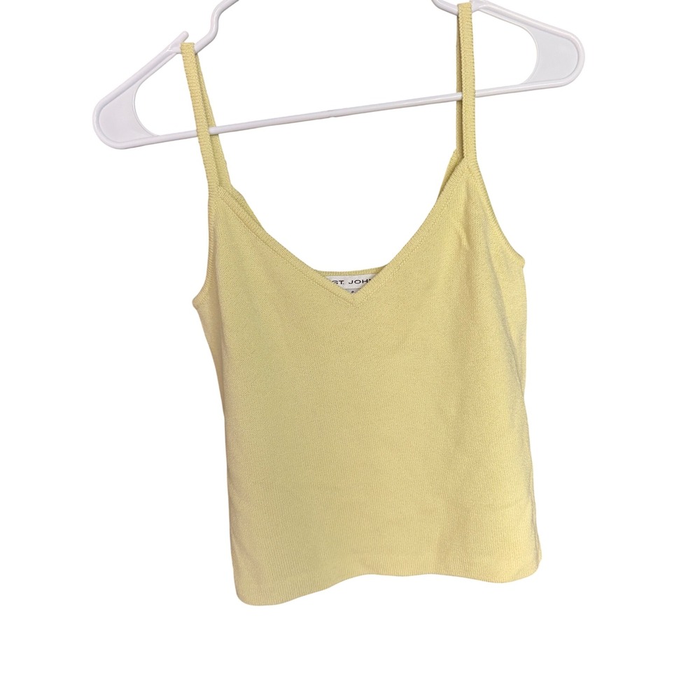 St. John Knit Cami Tank Top Pastel Yellow Size S
